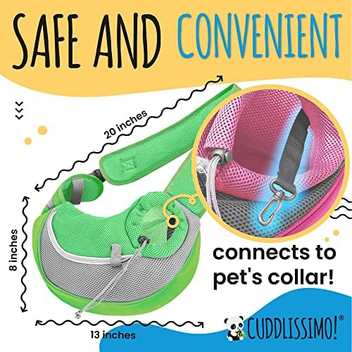 Cuddlissimo Small Dog Sling Carrier, Pet Cat Sling, Puppy Pouch - Image 6