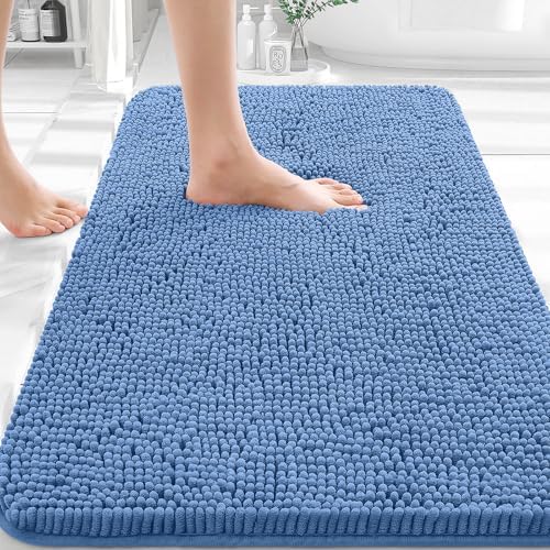 OLANLY Bathroom Rugs 32x20, Extra Soft Absorbent Chenille Bath Rugs by OLANLY