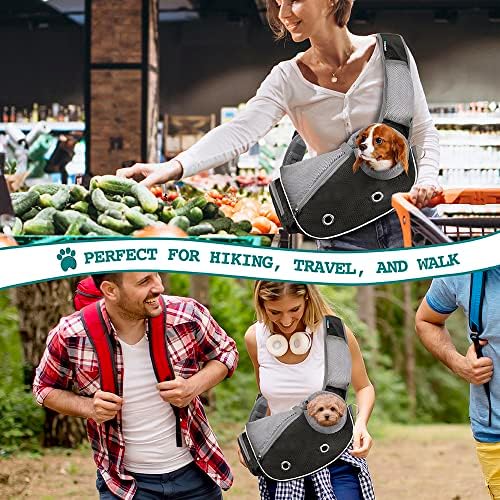 PetAmi Small Dog Sling Carrier, Puppy Cat Hands-Free Purse, 5 lb - Image 6