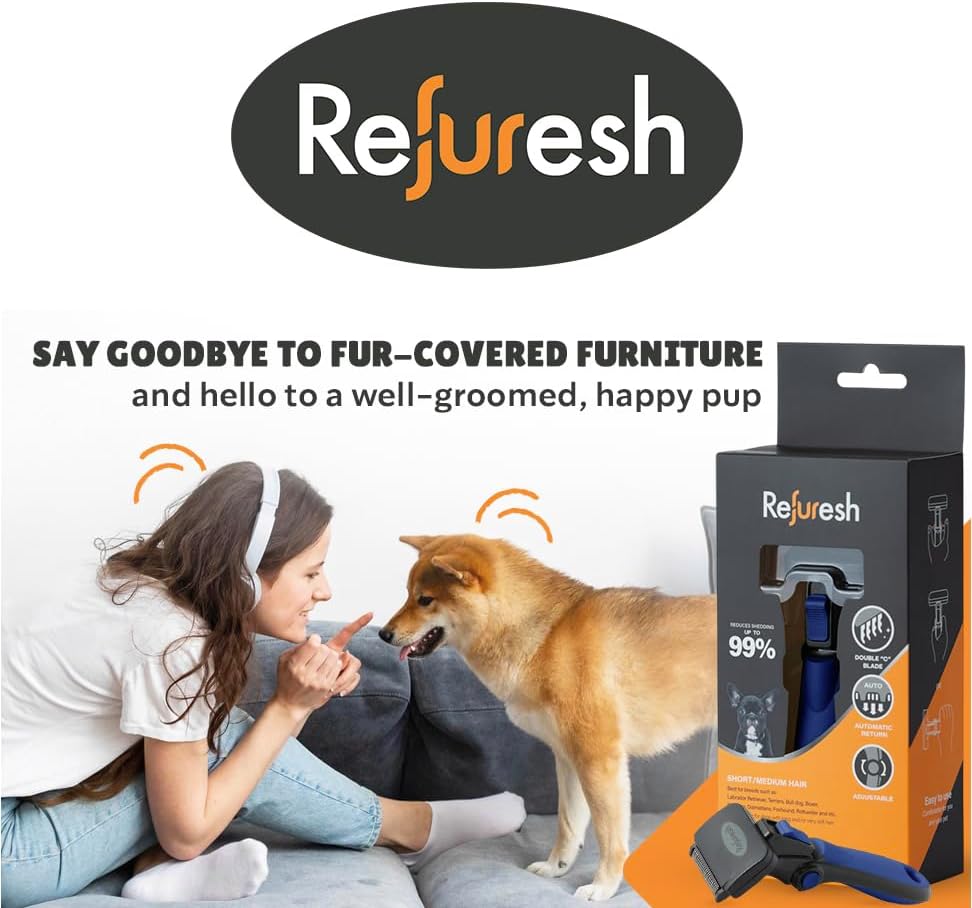 Deshedding Brush for Short/Medium-Hair Dogs & Cats | Deshedding Dog Brush for - Image 5