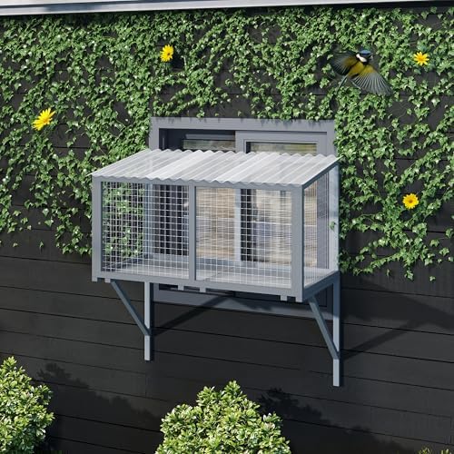 COZIWOW Outdoor Cat Enclosure Wall Catio Window Perch Cat Patio Furniture - Image 2