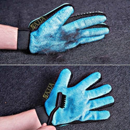 2-in-1 Pet Grooming Gloves 2-Pack – Double-Sided Deshedding & Pet Hair Remover - Image 3