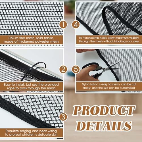 Hosuly Banister Guard Balcony Netting, 50 x 3 ft, 1 Set - Image 4