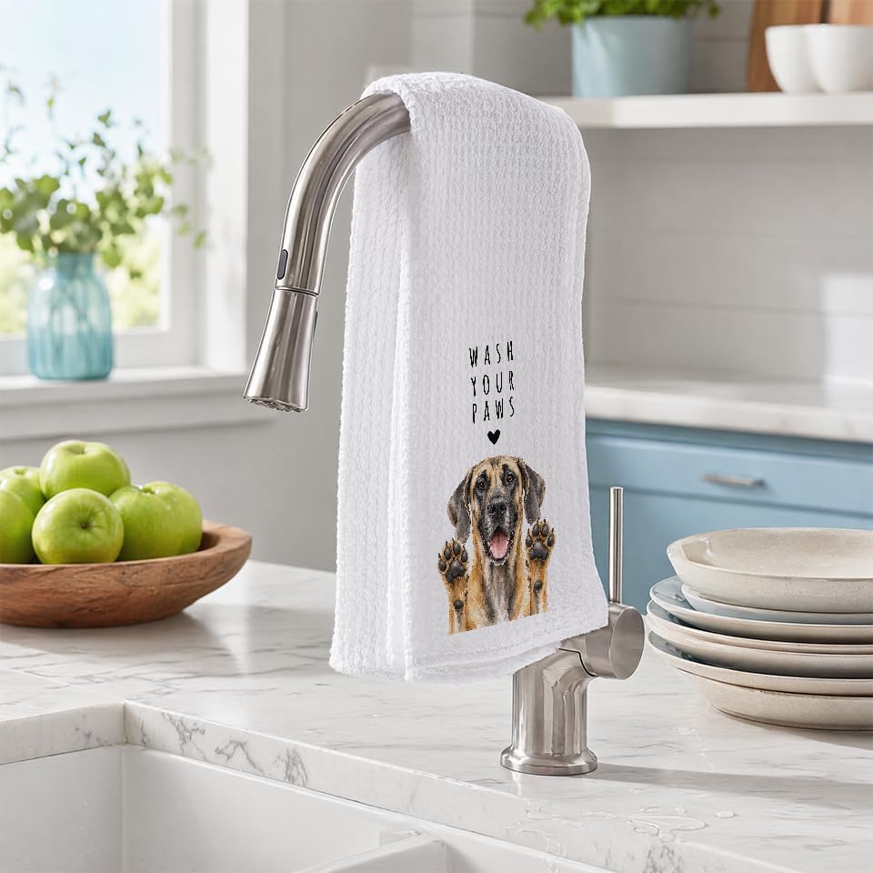 Dane Kitchen Towel, Hand Towel, Great Dane Gifts - Image 2