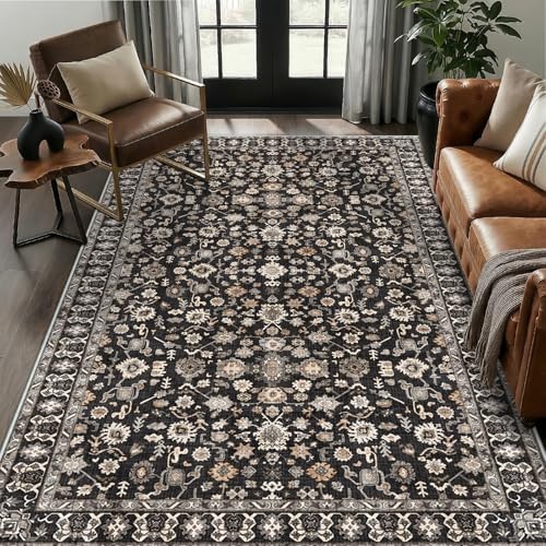 Washable Area Rugs 5x7 for Living Room Non-Slip Soft Large Vintage Carpet - Image 2