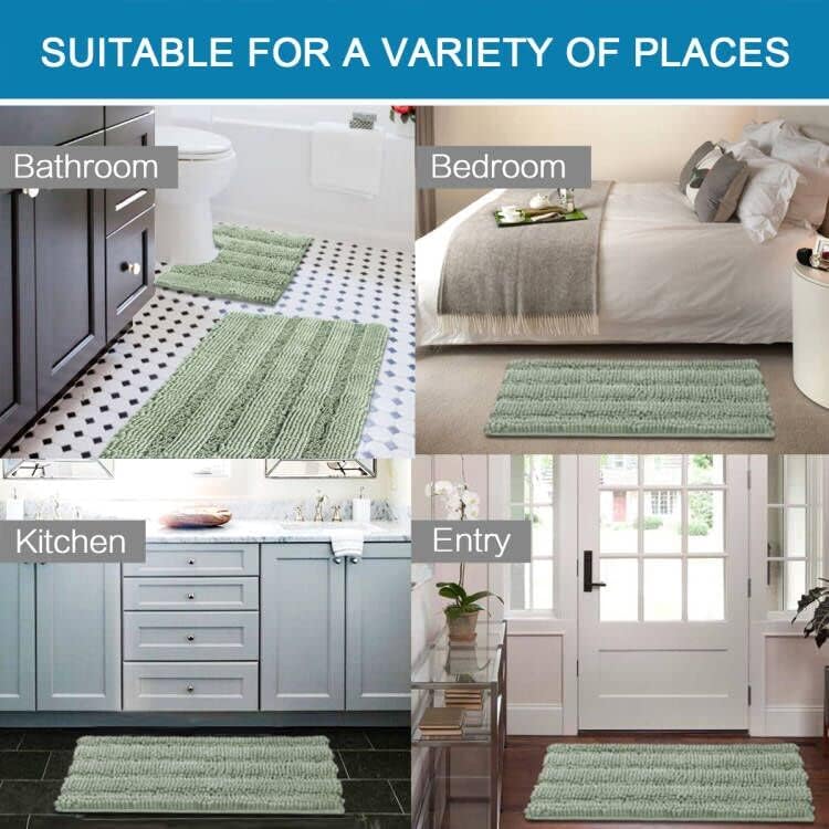 H.VERSAILTEX Bathroom Rugs Bath Rug Set 2 Piece Bathroom Contour Rug Toilet Mat - Image 6
