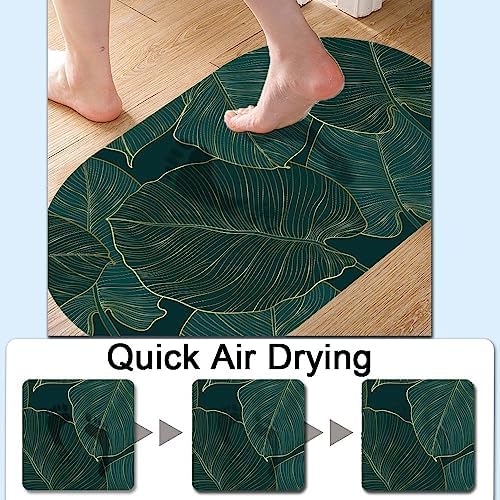 The Leaves Super Absorbent Quick-Drying Bathroom Mat Rug, Rubber Non-Slip - Image 5