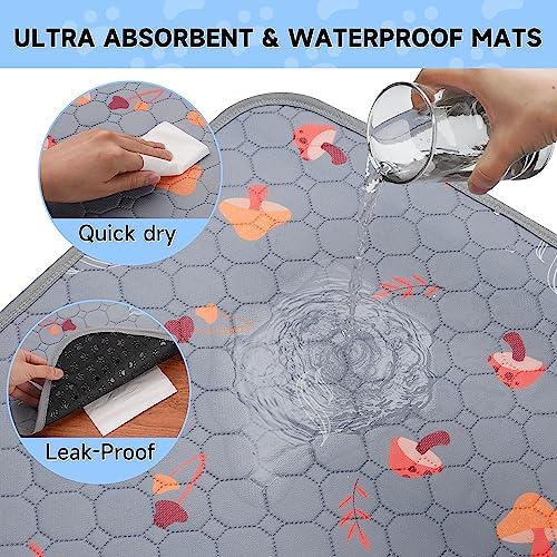 Sunheir Washable Pee Pads for Dogs, Reusable Dog Pads Extra Large Non-Slip Dog - Image 3