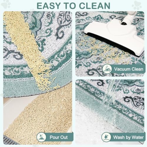 Unicorn Catcher 24"x15" Cat Litter Mat Non-Slip Washable Litter Box Mat - Image 5