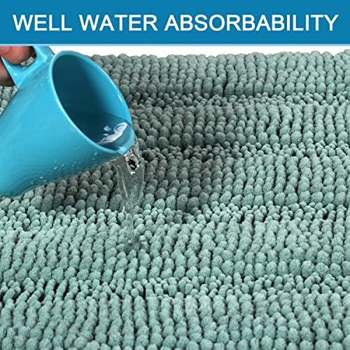 Non Slip Thick Shaggy Chenille Bathroom Rug Mat Set Extra Soft and Absorbent - Image 5