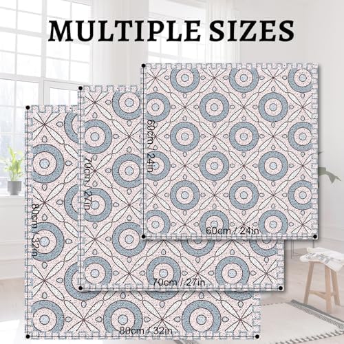 BLESWIN Anti Slip Shower Mat, 27 x 27 Inch Square Soft PVC Loofah Bath Mat - Image 5