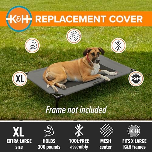 K&H Outdoor Elevated Dog Bed Pet Cot Replacement Cover, XL 50x32in - Image 3