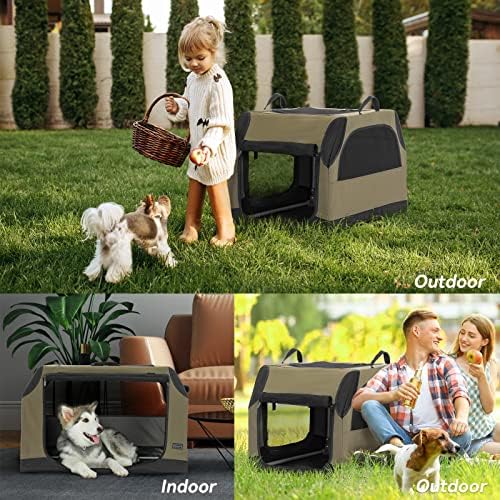 PETSFIT Dog Travel Crate, Collapsible Dog Crate- 30 Inch Sturdy Adjustable - Image 6