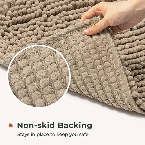 FRESHMINT Chenille Bath Rugs Extra Soft and Absorbent Microfiber Shag Rug - Image 5