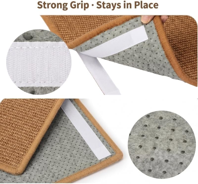 Cat Scratcher Mat, Natural Sisal, Jute Border, Sofa & Floor Protector - Image 5