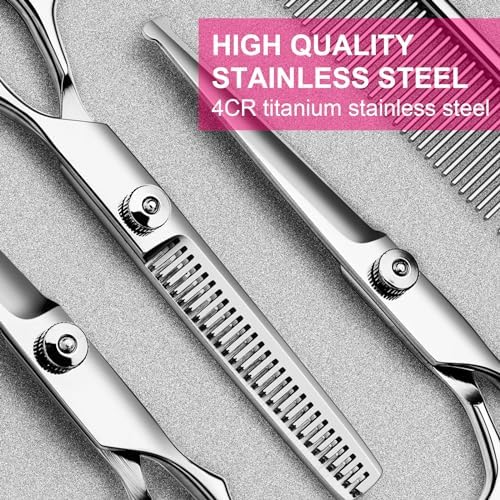 TINMARDA Dog Grooming Kit, Professional Stainless Steel Dog Grooming Scissors - Image 2