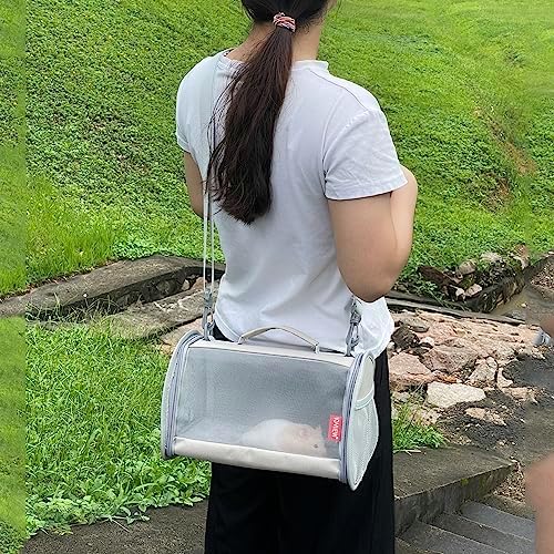 Guinea Pig Carrier Travel Small Animal Carrier Bag Lizard Bird Rabbit Carrier - Image 5