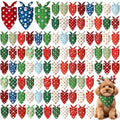Preboun 100 Pcs Christmas Paw Print Dog Bandanas Bulk, Xmas Party by Preboun