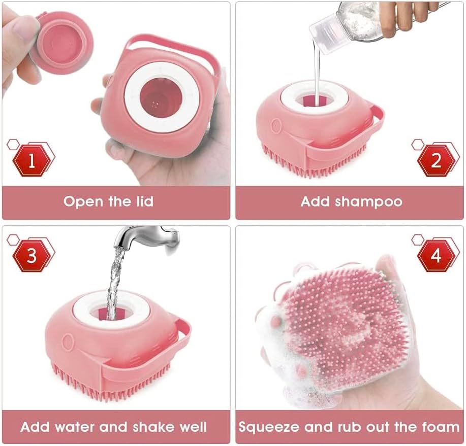 Pet Bath Massage Brush Puppy Dog Cat Grooming Cleaning Soft - Image 4
