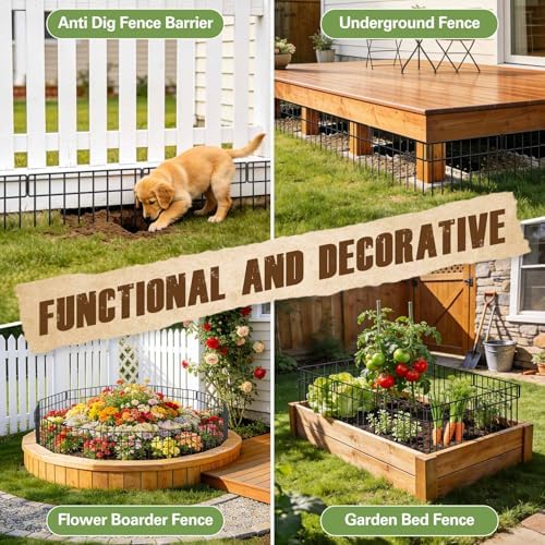 HIHADUUM 42.5FT Garden Fence Animal Barrier - Image 6