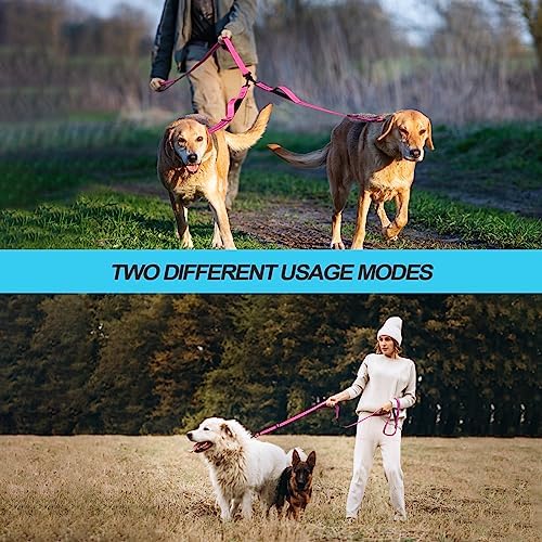 PetBonus Double Dog Leash, No Tangle Dual Leash, Reflective Walking Training - Image 5