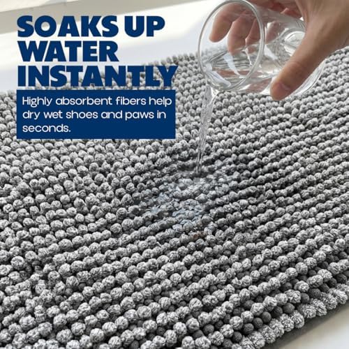 Muddy Mat® T.Max Dual Tone Indoor Dog Door Mat Slip Resistant Chenille Entryway - Image 2