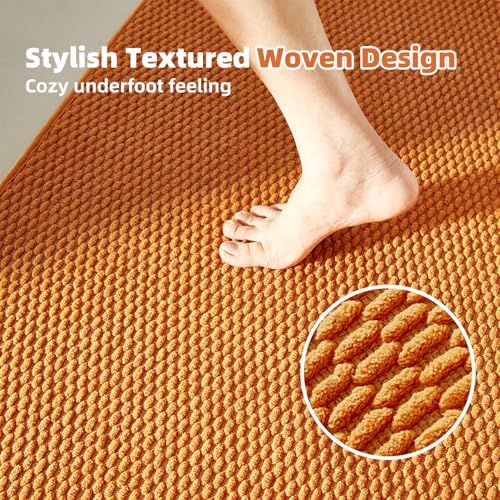 TYUU Bathroom Rugs Non Slip Washable, Super Absorbent Thin Bath Mat Small Quick - Image 3