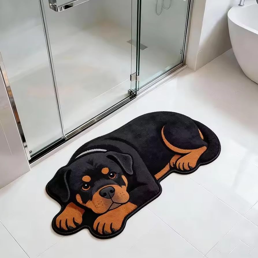3D Realistic Dog Shaped Bath Mat & Floor Rug - Image 2
