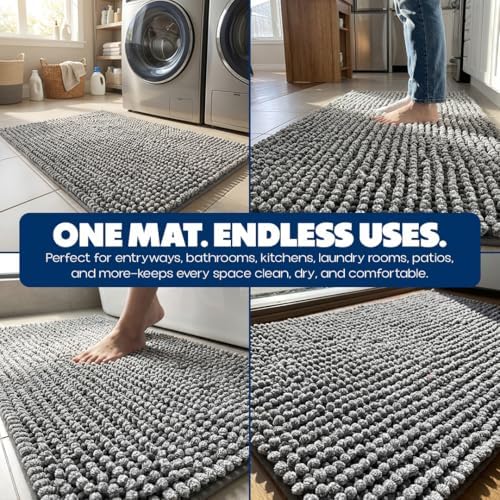 Muddy Mat® T.Max Dual Tone Indoor Dog Door Mat Slip Resistant Chenille Entryway - Image 7