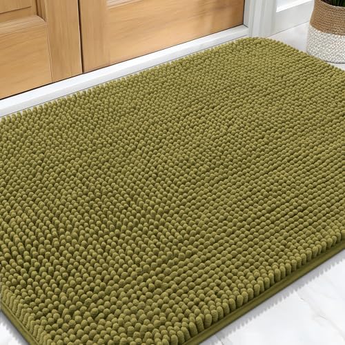OLANLY Dog Door Mat for Muddy Paws 30x20, Super Absorbent Chenille Mud Mat by OLANLY
