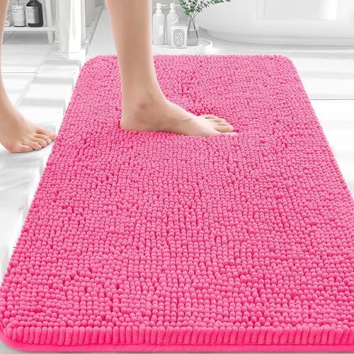OLANLY Bathroom Rugs 30x20, Extra Soft Absorbent Chenille Bath Rugs by OLANLY