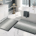 BSICPRO Bathroom Rugs Sets 2 Piece, Non Slip Striped Bath Mats by BSICPRO