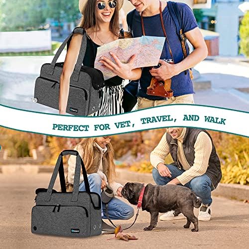 PetAmi Small Dog Purse Carrier, Airline Approved Soft Sided Tote, Dark Gray - Image 7