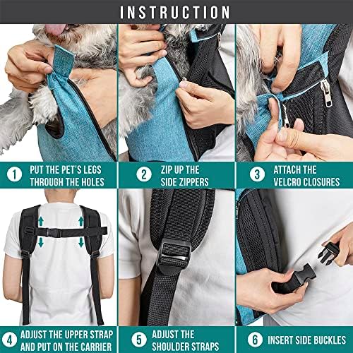 PetAmi Dog Carrier Backpack, Adjustable Dog Pet Cat Front Carrier Backpack | - Image 5