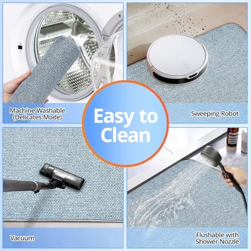 Upgraded Bath Mat 24x48Inch, Thin Bath Mats Rugs - Image 5