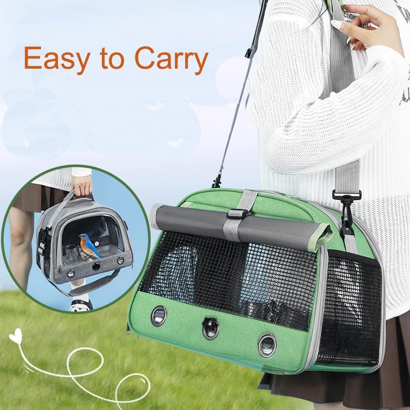 Bird Travel Carrier Bag, Portable Small Bird Parrot Parakeet Carrier - Image 6