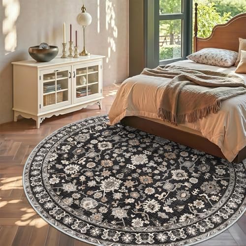 Round Area Rugs Washable Small Round Rug 3ft Circle Entryway Rugs Door Mat - Image 4