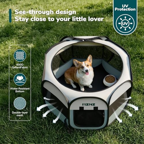 Dog Cat Playpen, Portable Puppy Pet Crate Indoors - Image 6