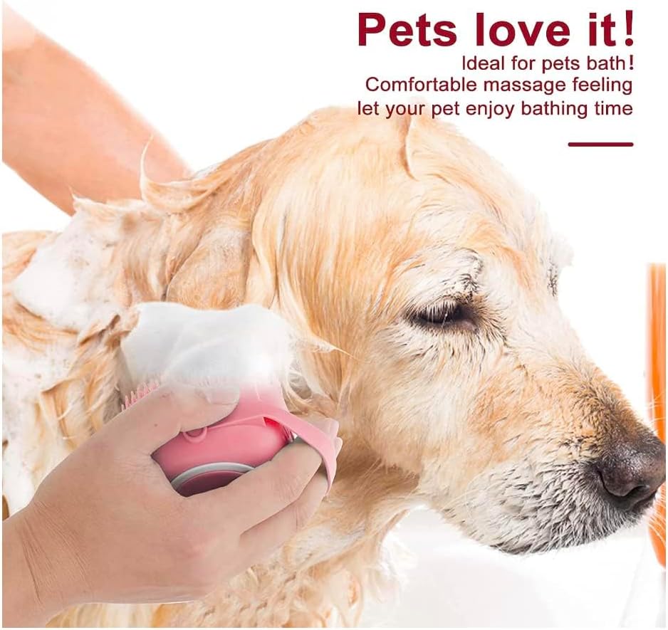 Pet Bath Massage Brush Puppy Dog Cat Grooming Cleaning Soft - Image 3