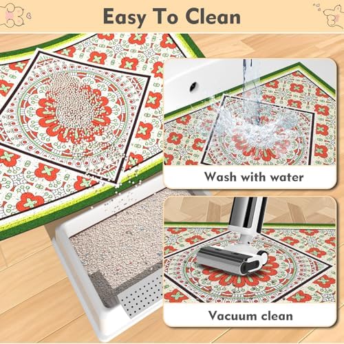 Jumbo Cat Litter Mat Catcher 35"x24" | Ultra-Absorbent Litter Box Rug - Image 5