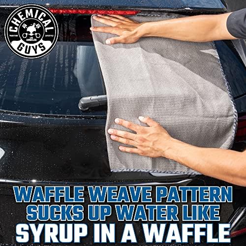 Chemical Guys, Waffle Weave Gray Matter Microfiber Drying Towel, 25 x 36 in - Image 4