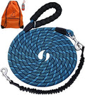 Long Dog Leash with Reflective Threads 15FT 20FT 30FT 50FT, Heavy Duty Bungee by Lanwandeng