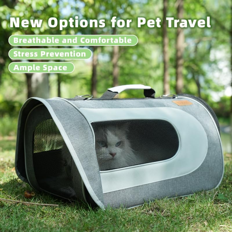 YUNIQUE Cat Carrier Soft for Pets Up to 15 Lbs, Airline Approved Collapsible - Image 5