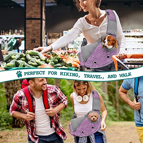 PetAmi Small Dog Sling Carrier, Puppy Cat Hands-Free Purse, 5 lb - Image 6
