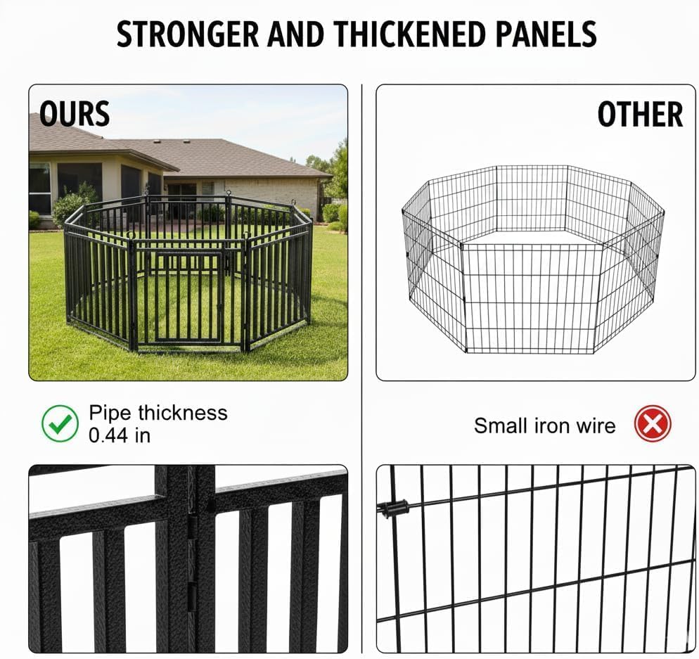 Thickened Outdoor Dog Fence, 32 Panels - Image 2