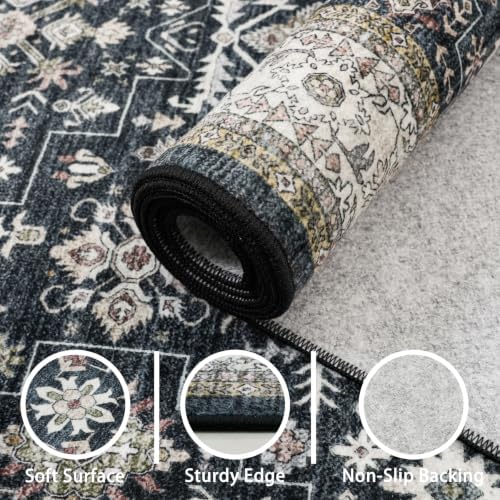 Floral Hallway Runner entryway Rug 2x5 - Image 5