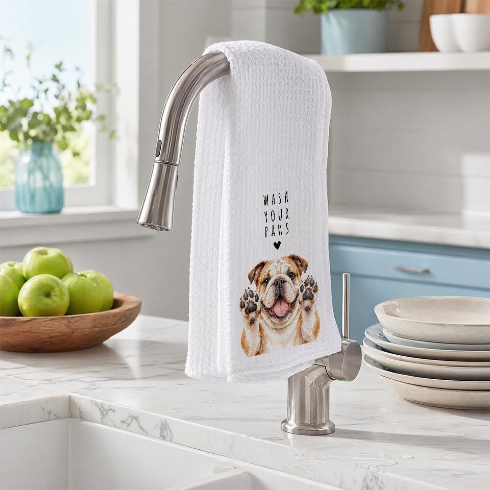 Bulldog Kitchen Towel, Hand Towel, English Bulldog Gifts - Image 2