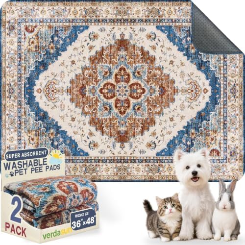 Washable Pee Pads for Dogs, Reusable Puppy Potty Training Pads, Ultra-Absorbent by Verdasun