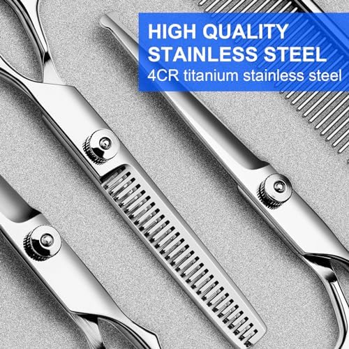 TINMARDA Dog Grooming Kit, Professional Stainless Steel Dog Grooming Scissors - Image 2