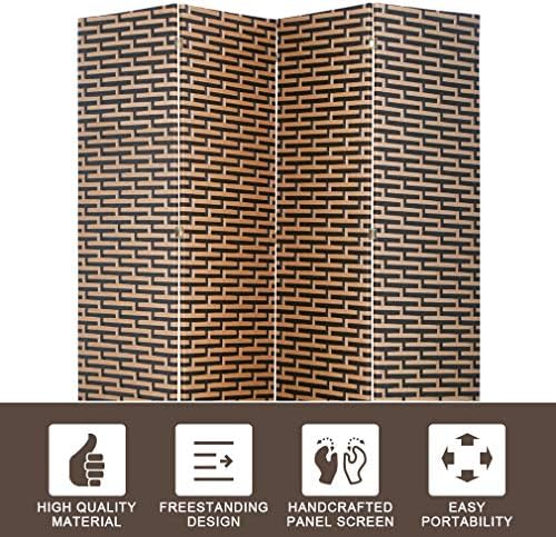 FDW 4-Panel Folding Room Divider | 6ft, Stack | Light & Portable - Image 2